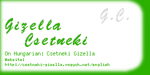 gizella csetneki business card